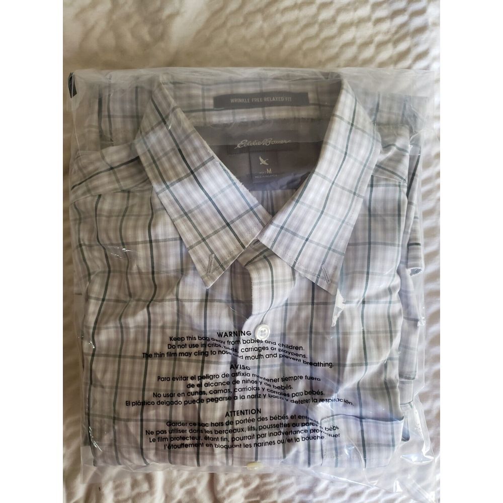 Eddie Bauer Casual Shirt Button Up Long Sleeve Mens Size M‎ Medium Plaid - Picture 7 of 8